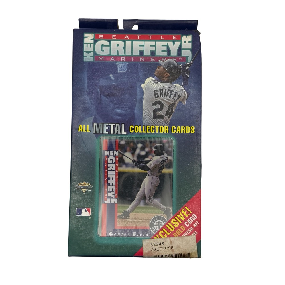 Metallic‎ Impressions Ken Griffey Jr Metal Cards OS Blue Good 1998 Mariners Tin